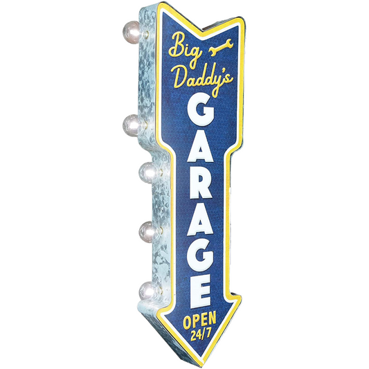 Big Daddy’s Garage LED Arrow Sign