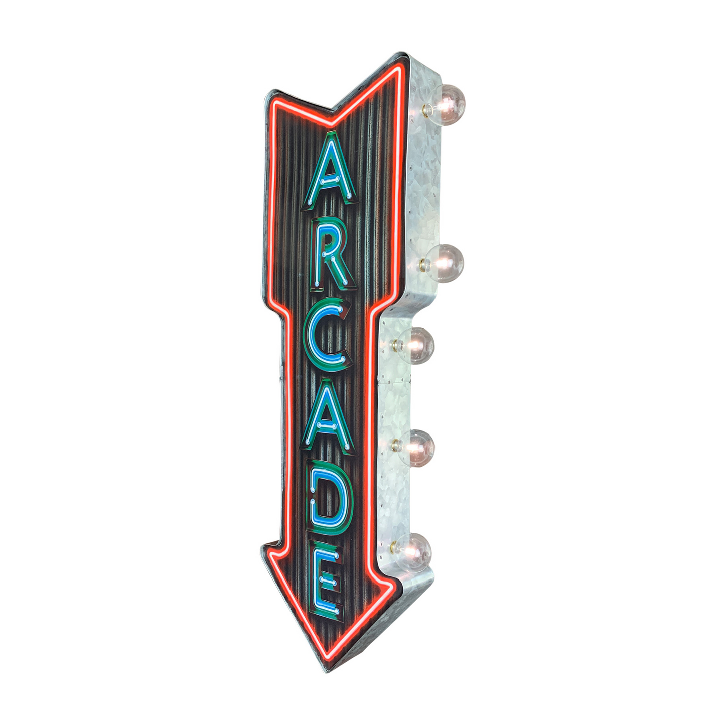 Arcade Neon Print LED Arrow Sign