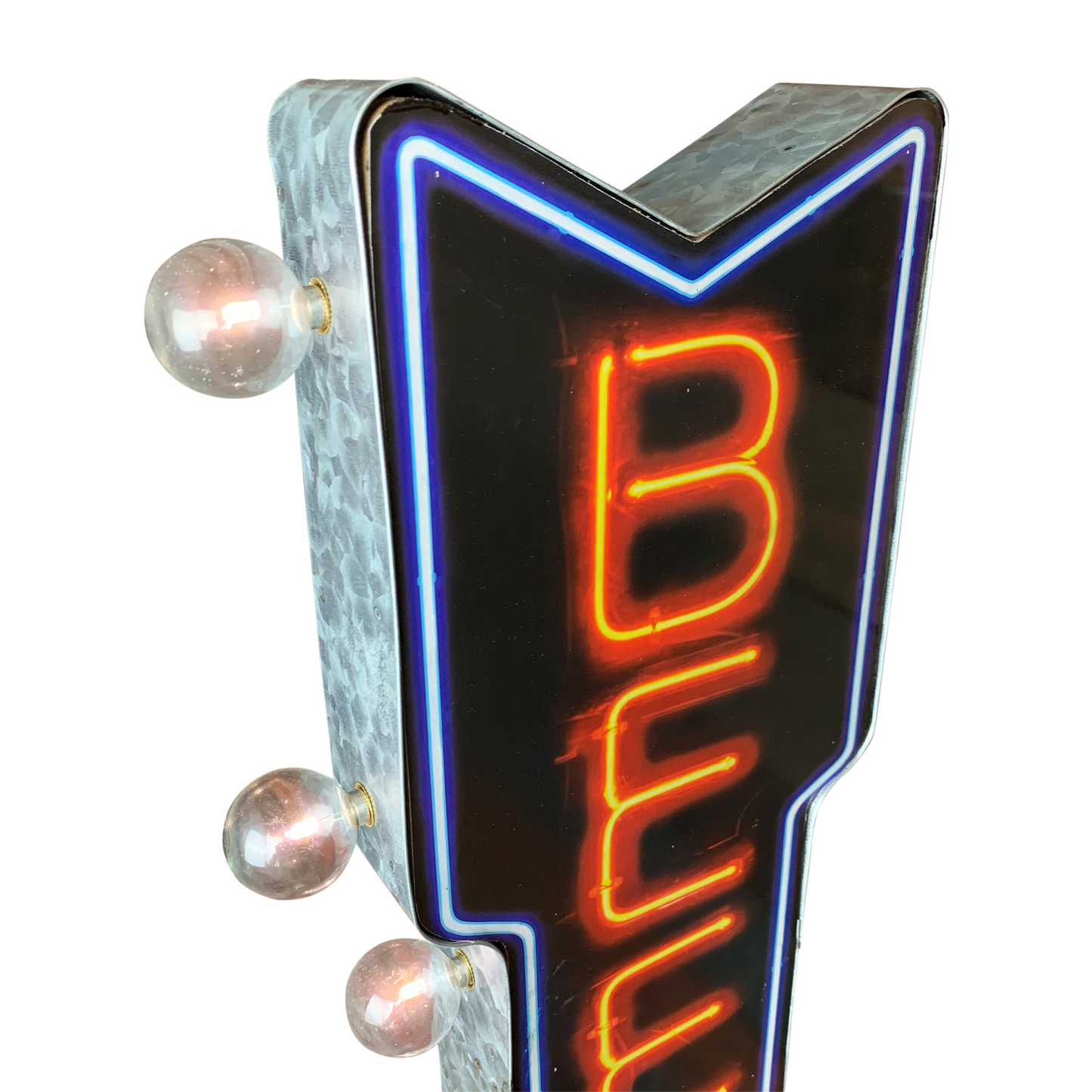 Beer On Tap Neon Print LED Arrow Sign