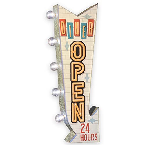 Diner Open LED Arrow Sign